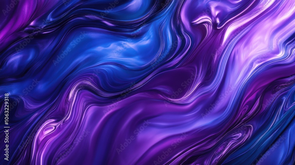 A stunning abstract pattern of blue and purple liquid waves, A stunning abstract pattern of blue and purple liquid waves,