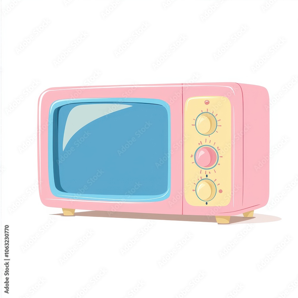Illustrated Retro Microwave Design for Children’s Book Illustrated Retro Microwave Design for Children’s Book