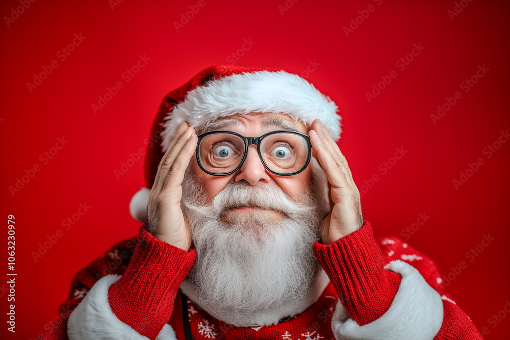 Naklejka premium A man in a red sweater