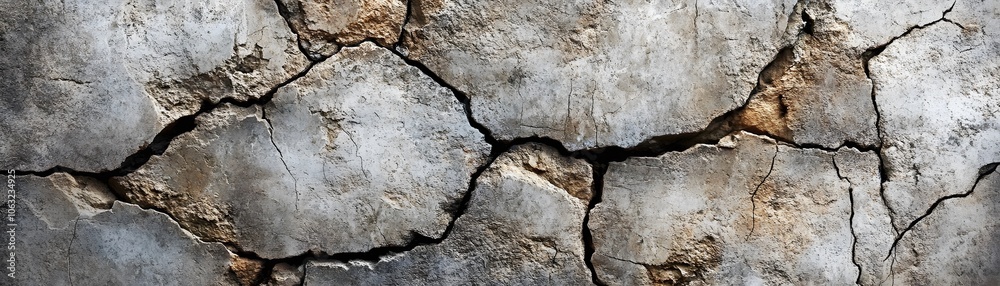Obraz premium Cracked and Weathered Concrete Wall Texture