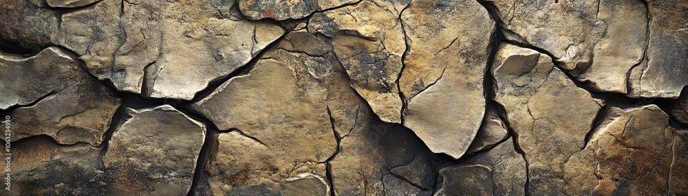 Close-up of Cracked and Weathered Rock Surface Close-up of Cracked and Weathered Rock Surface