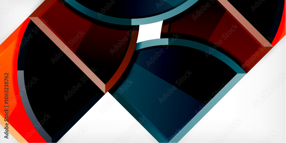 Glossy circles geometric background. Vector Illustration For Wallpaper, Banner, Background, Card, Book Illustration, landing page