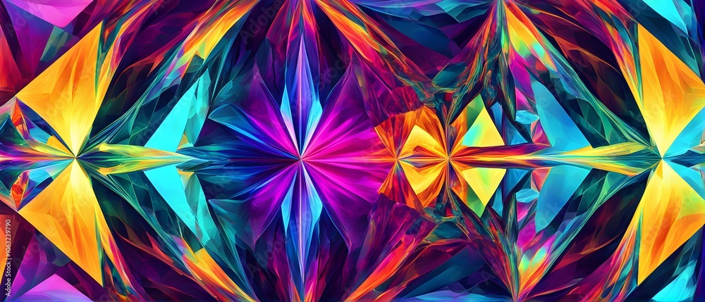 abstract crystal prism in vibrant colors abstract crystal prism in vibrant colors