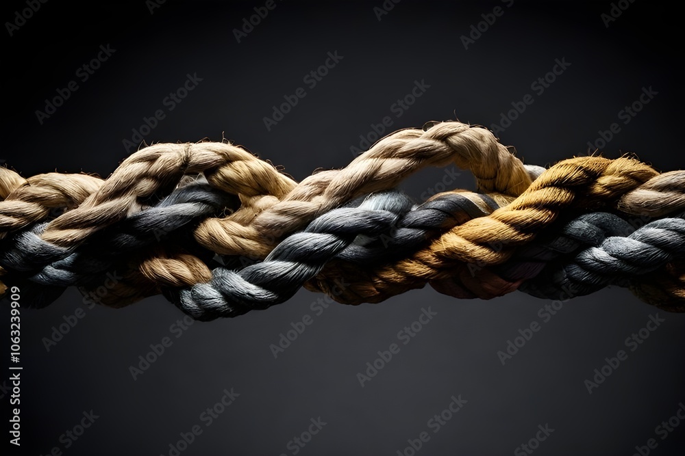 knot on a rope knot on a rope