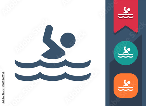 Swimmer, Swimming, Swimming Pool Icon