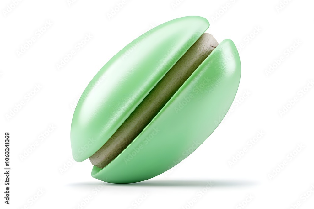 a realistic pistachio nut close-up, natural shell texture, vibrant green, photorealistic, isolated on white background a realistic pistachio nut close-up, natural shell texture, vibrant green, photorealistic, isolated on white background