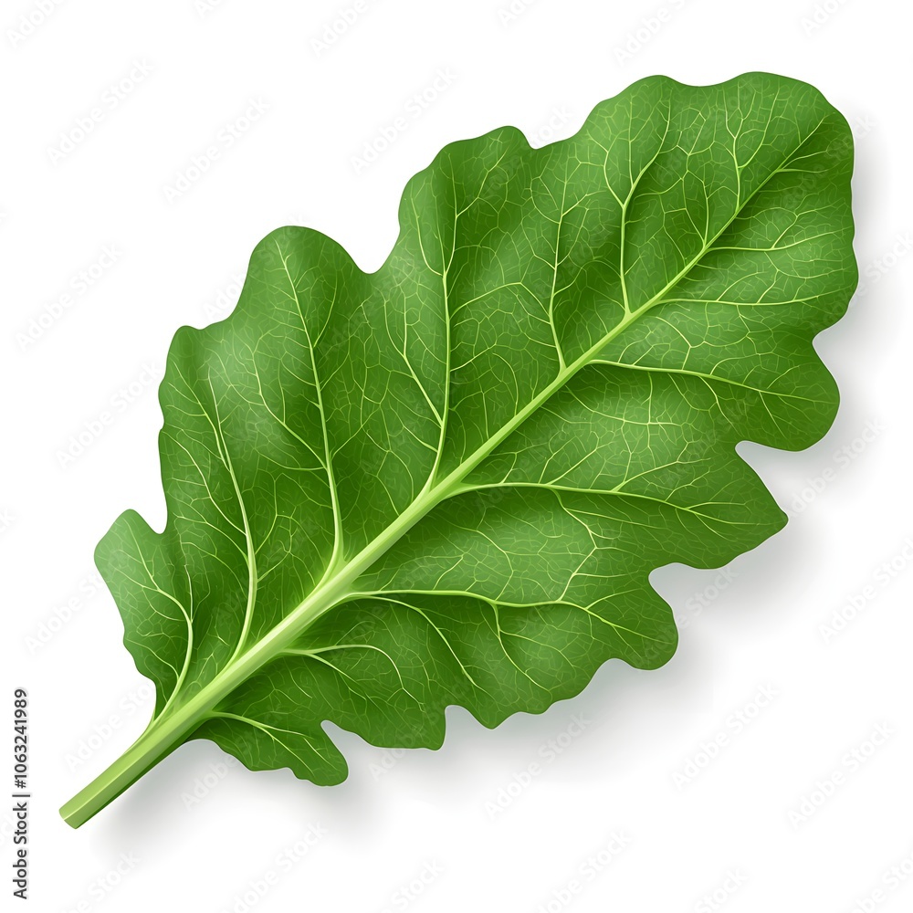 a realistic romaine lettuce leaf, crisp green, detailed texture, photorealistic, isolated on white background a realistic romaine lettuce leaf, crisp green, detailed texture, photorealistic, isolated on white background