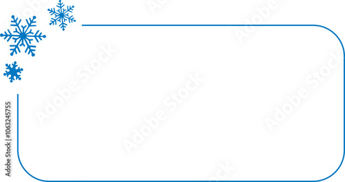 Simple Thin Frame Border with snowflakes