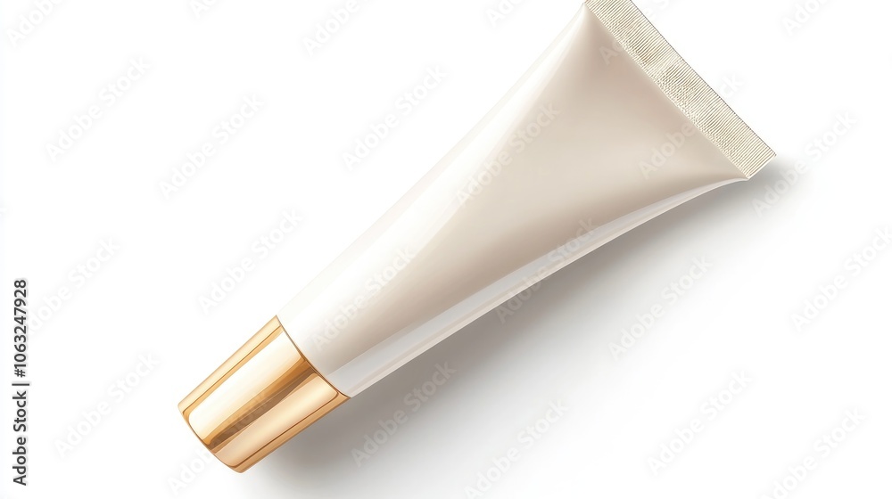 Cream tube isolated on a white backdrop