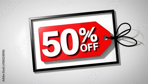 50% off sale sign for  Black Friday photo