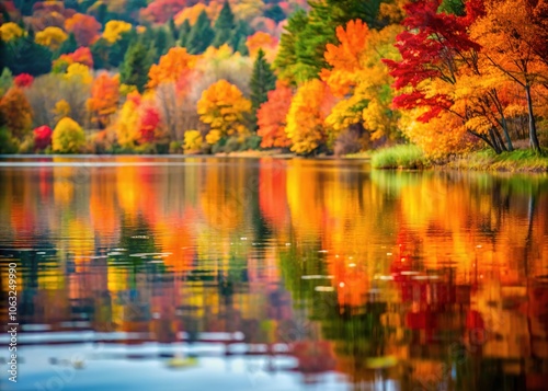 Fall Foliage Pond Reflection Seamless Loop