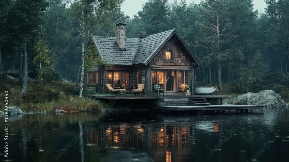 Fototapeta premium lake house