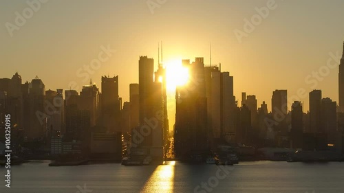 Sunset at Manhattan in New York City