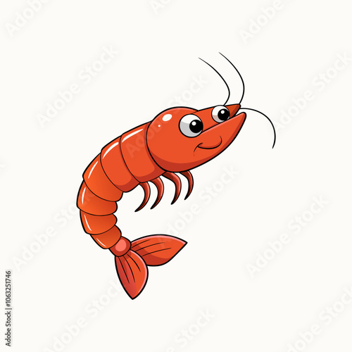 Prawn fish vector art design coloring