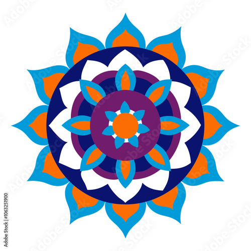 Indian traditional mandala art vector
