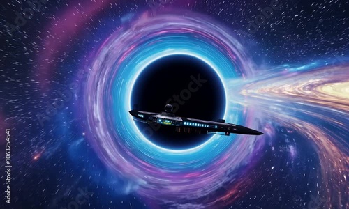 Spinning black hole in the vastness of outer space