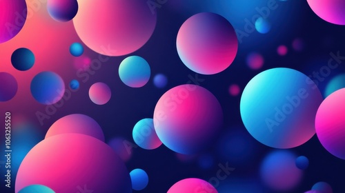 Abstract background with geometric spheres