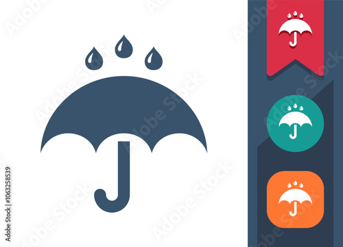 Umbrella, Rain, Raining, Weather Icon