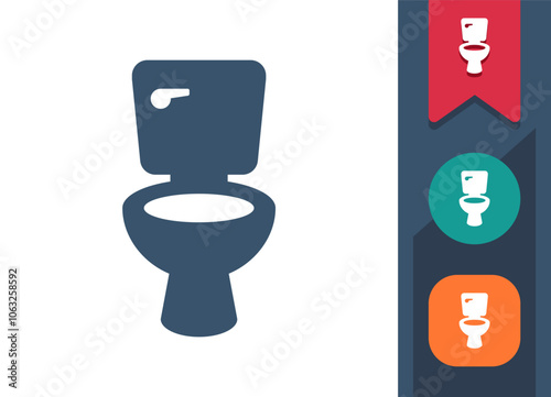 Toilet, Toilet Bowl, Bathroom Icon