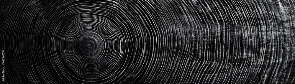 Black and White Concentric Circles Pattern on Wood Black and White Concentric Circles Pattern on Wood
