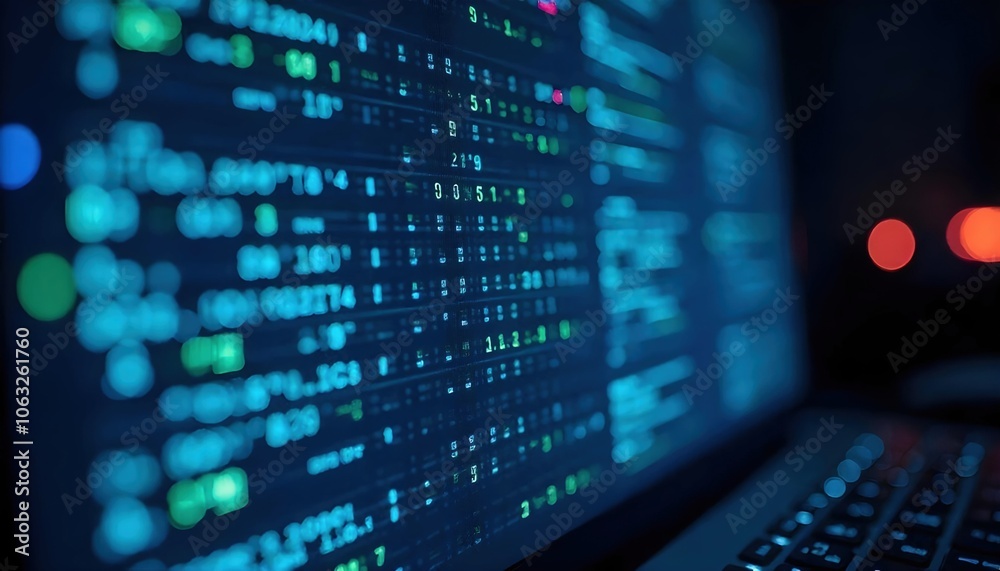 A stream of binary matrix code on the screen. numbers of the computer matrix. A stream of binary matrix code on the screen. numbers of the computer matrix.