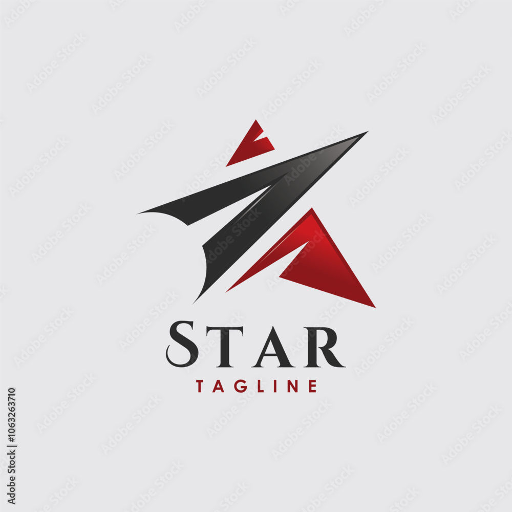 Modern abstract star logo design Modern abstract star logo design