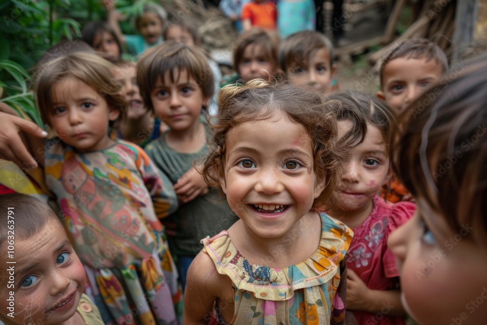 Unidentified children in the village of Kolkata. Unidentified children in the village of Kolkata.