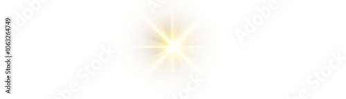 Png yellow light effect reflections, neon illumination in yellow colors. Bright light lens. Png spotlight spark. Stadium Lighting. Sunlight, Shiny stars, glowing sparks. Vector	