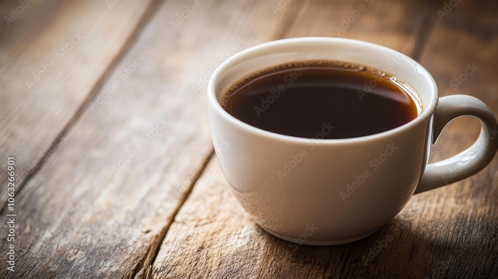 Close up view of a coffee cup resting on a table Close up view of a coffee cup resting on a table