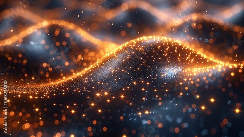 Sparkling Gold Glitter Particles Vector Background for Luxury Greeting Cards and Rich Designs with Star Dust and Sparkling Texture