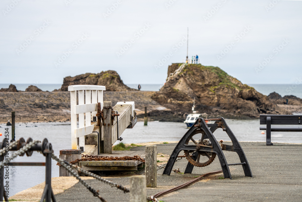 Fototapeta premium Bude Canal exiting to the sea