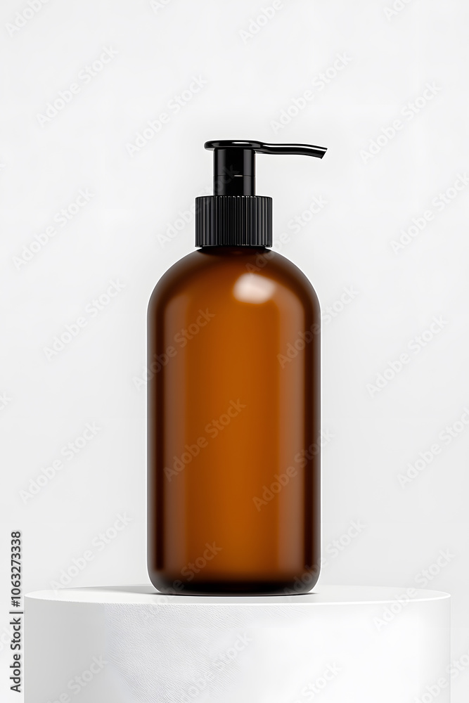 Skincare lotion pump bottle mock up, isolated on white background Skincare lotion pump bottle mock up, isolated on white background