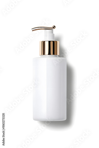 Skincare lotion pump bottle mock up, isolated on white background