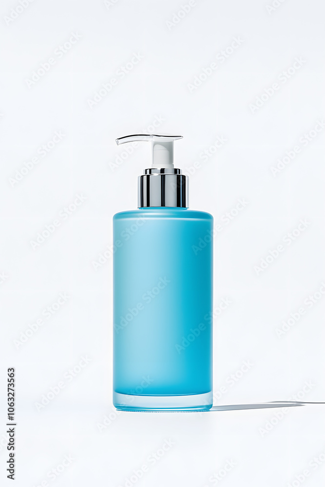 Skincare lotion pump bottle mock up, isolated on white background Skincare lotion pump bottle mock up, isolated on white background