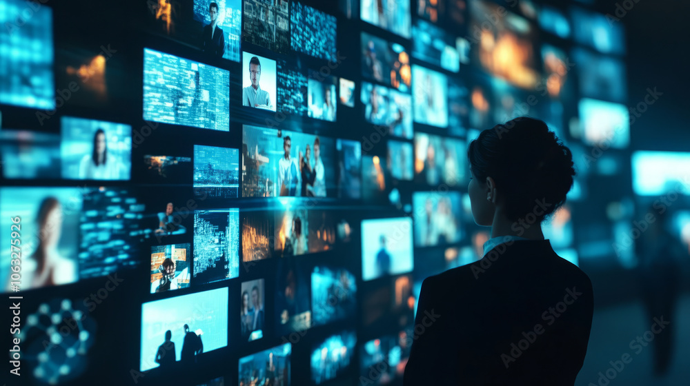 Virtual global audience, showing screens of people tuning in from different countries, engaged in a shared, live digital performance experience across continents Virtual global audience, showing screens of people tuning in from different countries, engaged in a shared, live digital performance experience across continents
