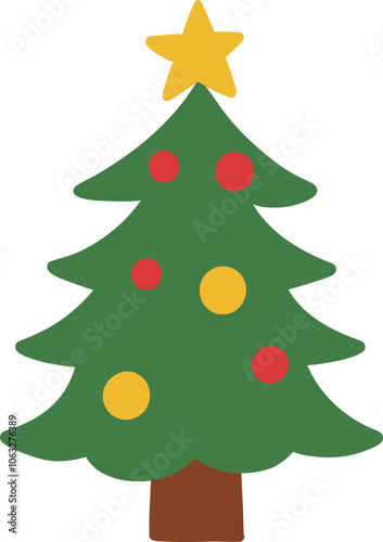 Hand Drawn Christmas Tree Illustration