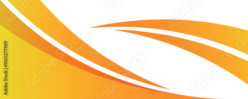 Dynamic banner featuring orange and yellow curved lines on a gradient background. Ideal for advertisements, brochures,