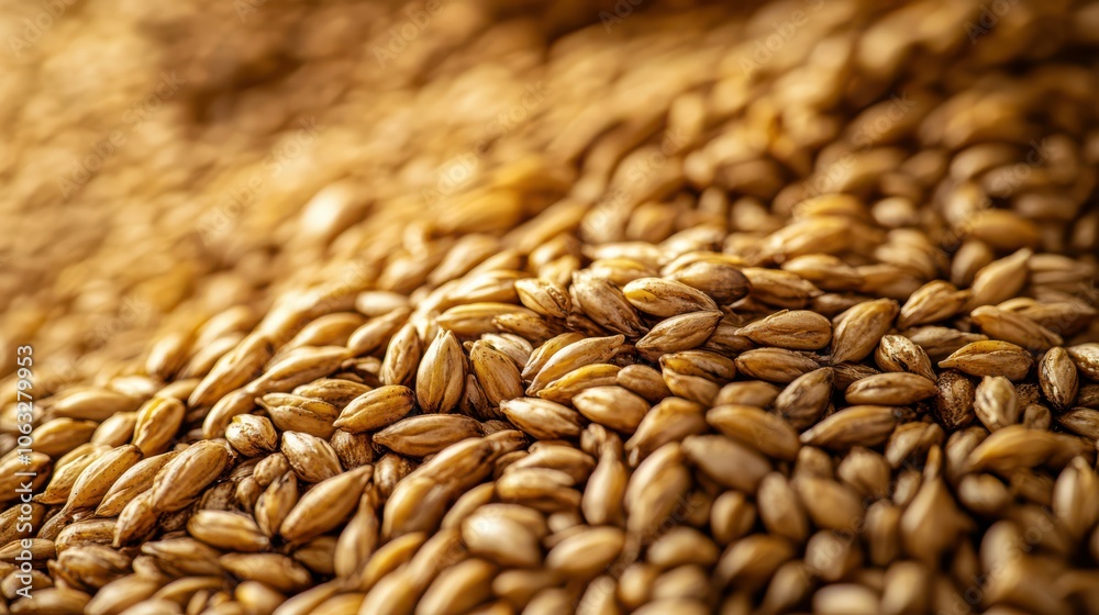 Obraz premium Rye malt beer background. Brewing fermentation process