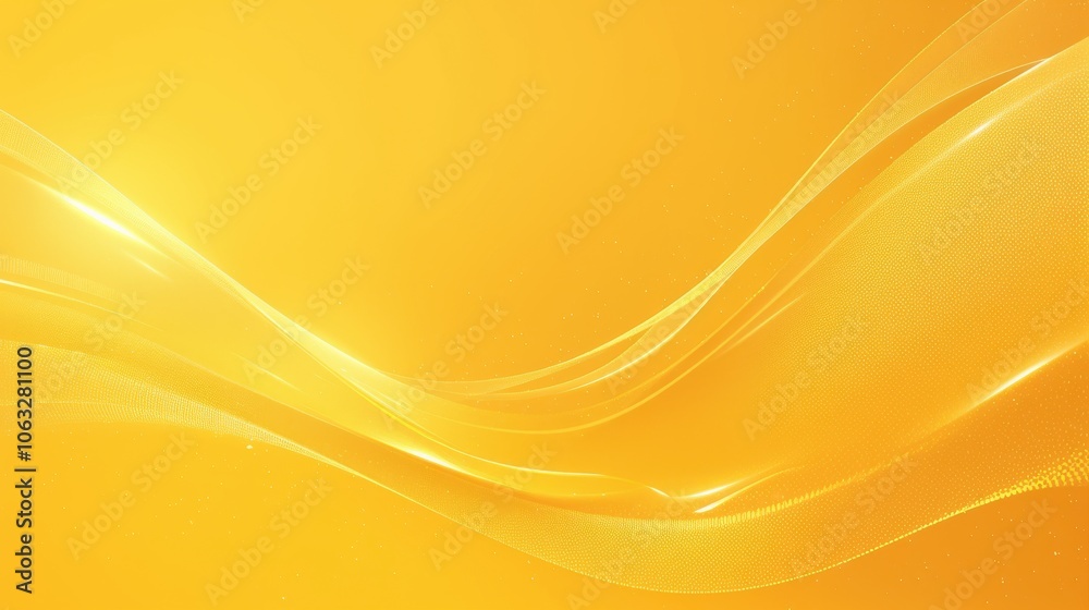 Fototapeta premium A vibrant abstract background featuring flowing golden-yellow waves, evoking warmth and positivity.