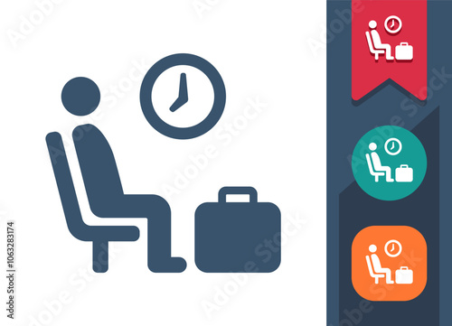 Waiting Room, Tourist, Travel Icon