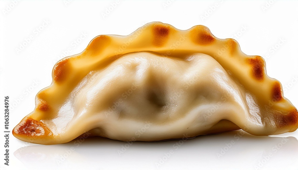Pierogi dumpling side view full length isolate on White background PNG Pierogi dumpling side view full length isolate on White background PNG