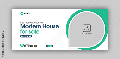 Real estate business facebook cover design template for social media or web banner design template 