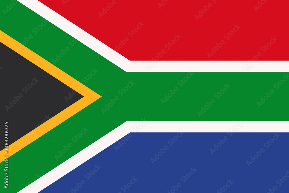 South Africa National Flag. Vector Illustration. South Africa National Flag. Vector Illustration.