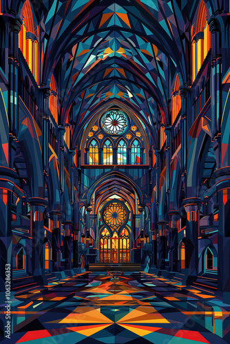 Majestic Glasgow Cathedral  A Geometric Perspective
