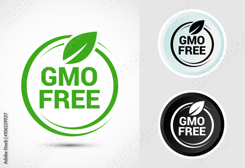 GMO Free Product Icon Design Illustration, Icon For Web and mobile application
