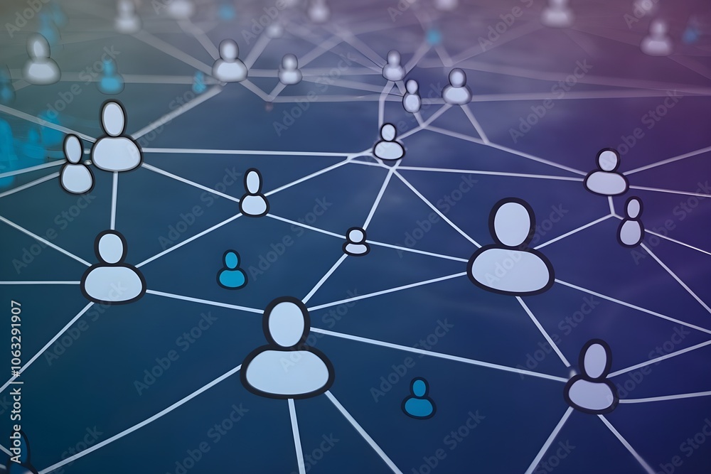Network of people connecting with each other. Network of people connecting with each other.