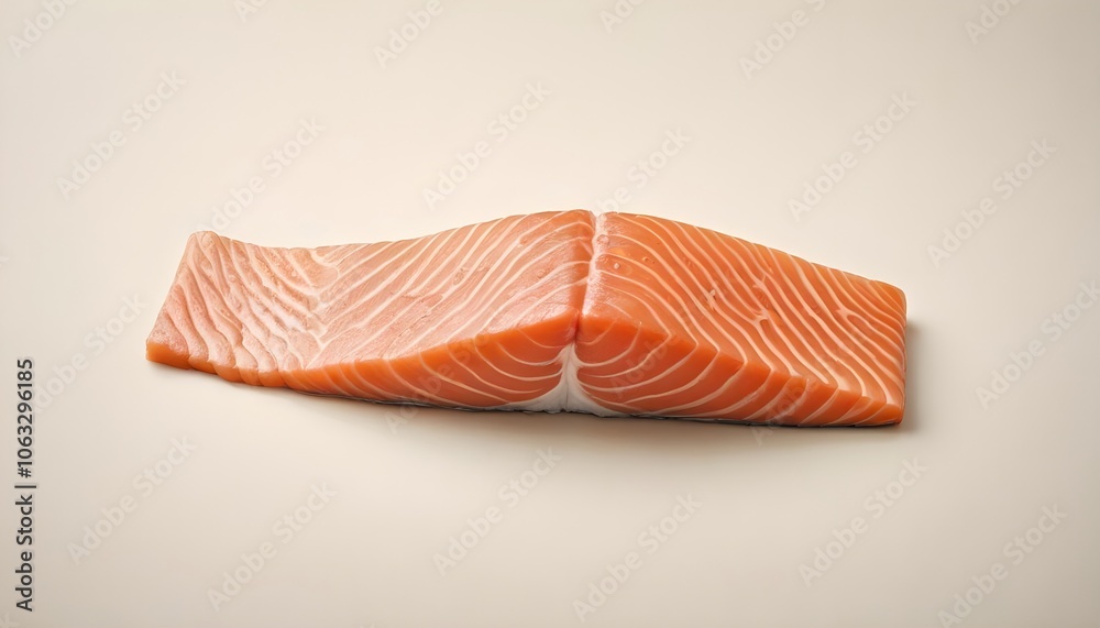 Raw salmon meat isolated on white background Raw salmon meat isolated on white background