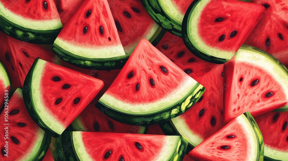 Tasty sliced fresh ripe watermelon fruit Tasty sliced fresh ripe watermelon fruit