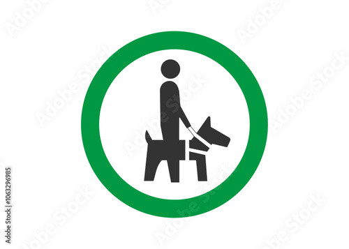 Obraz na płótnie 盲導犬 介助犬 聴導犬 同伴可の安全マークのイラスト 安全標識 ピクトグラム w salonie