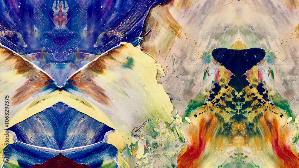 Fototapeta premium Abstract art background . Hand painting artwork . Canvas . 